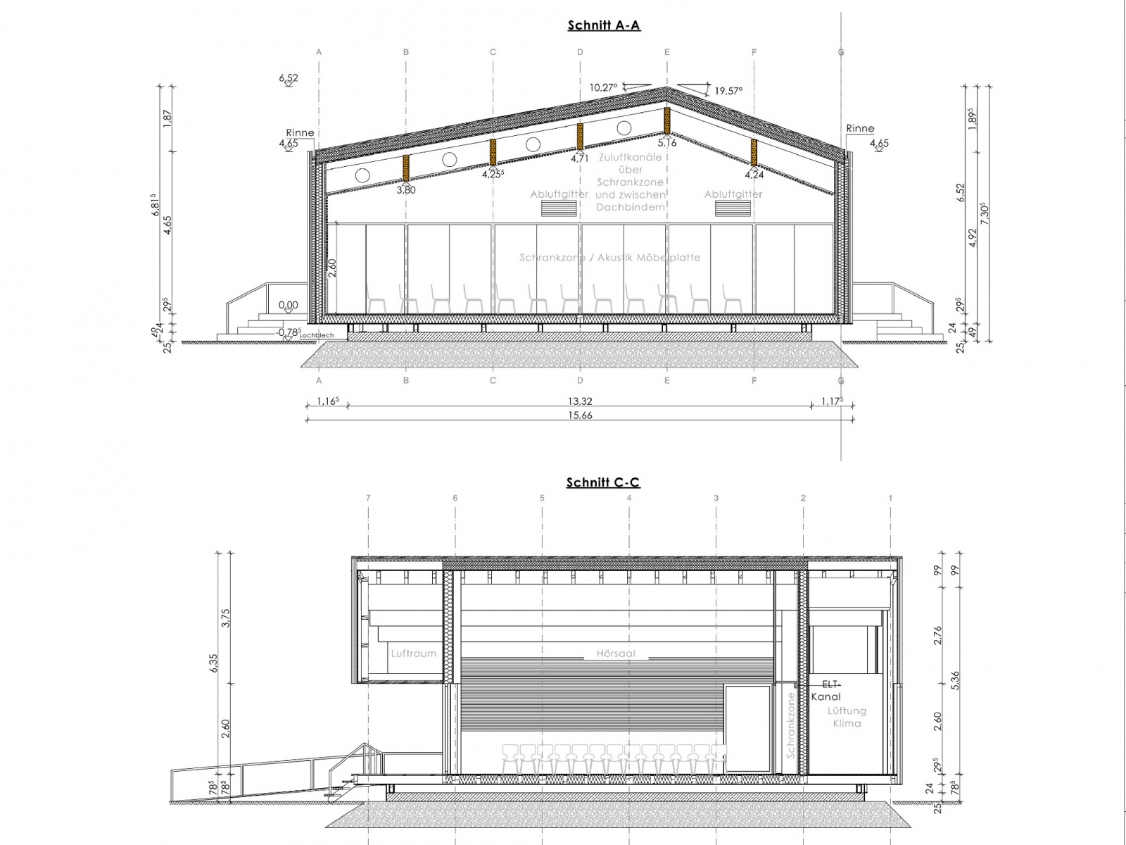 Neubau eines Hörsaals in Holztafelbauweise