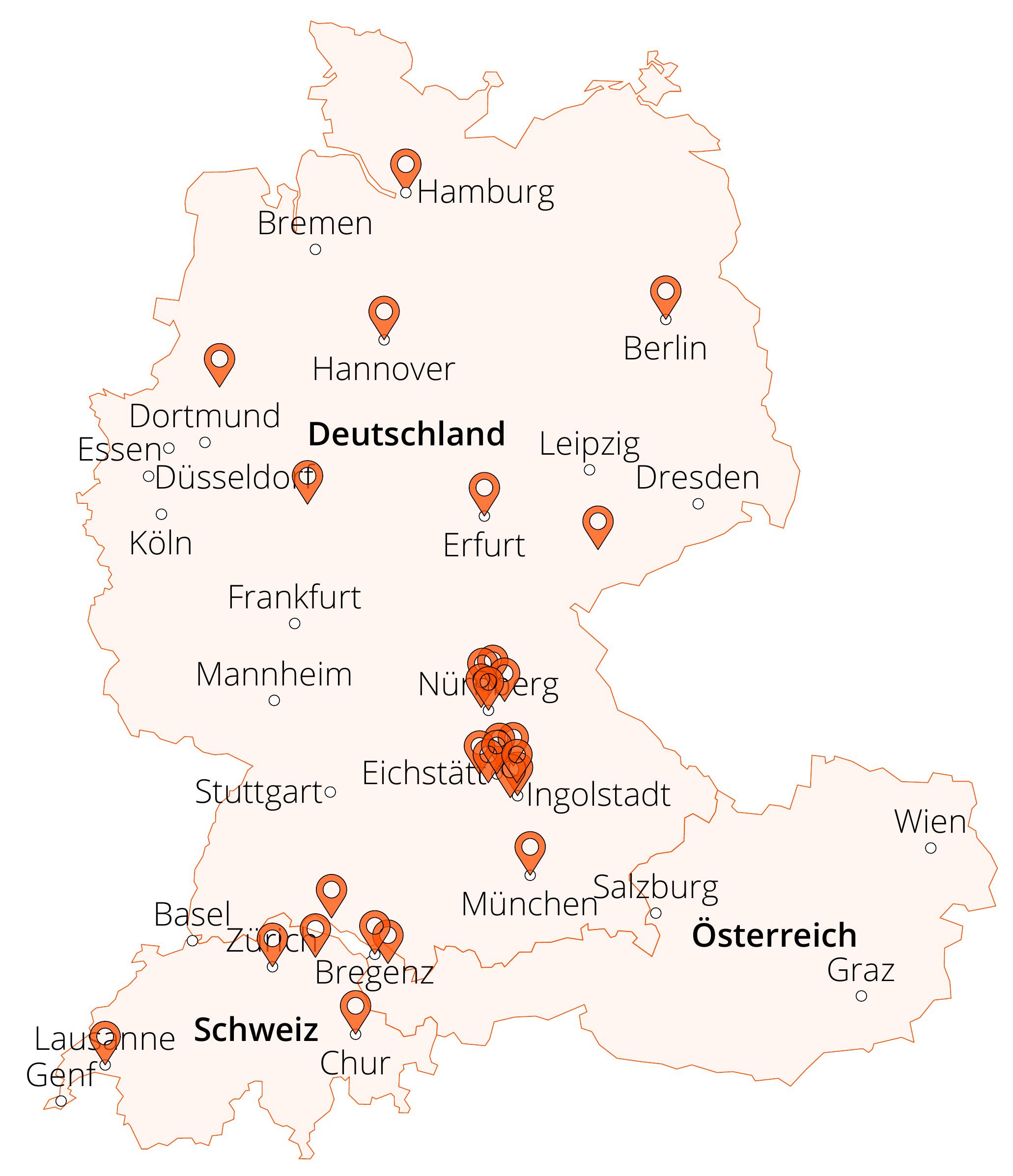Unsere Projektstandorte
